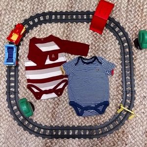 Baby Gap Boys 0-3 Month Striped Onesies